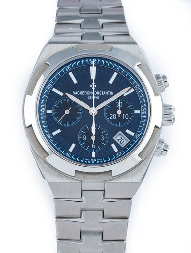 Vacheron Constantin Overseas Chronograph 42 Stainless Steel w Blue Dial 5500V/110A-B148 - 100% Complete