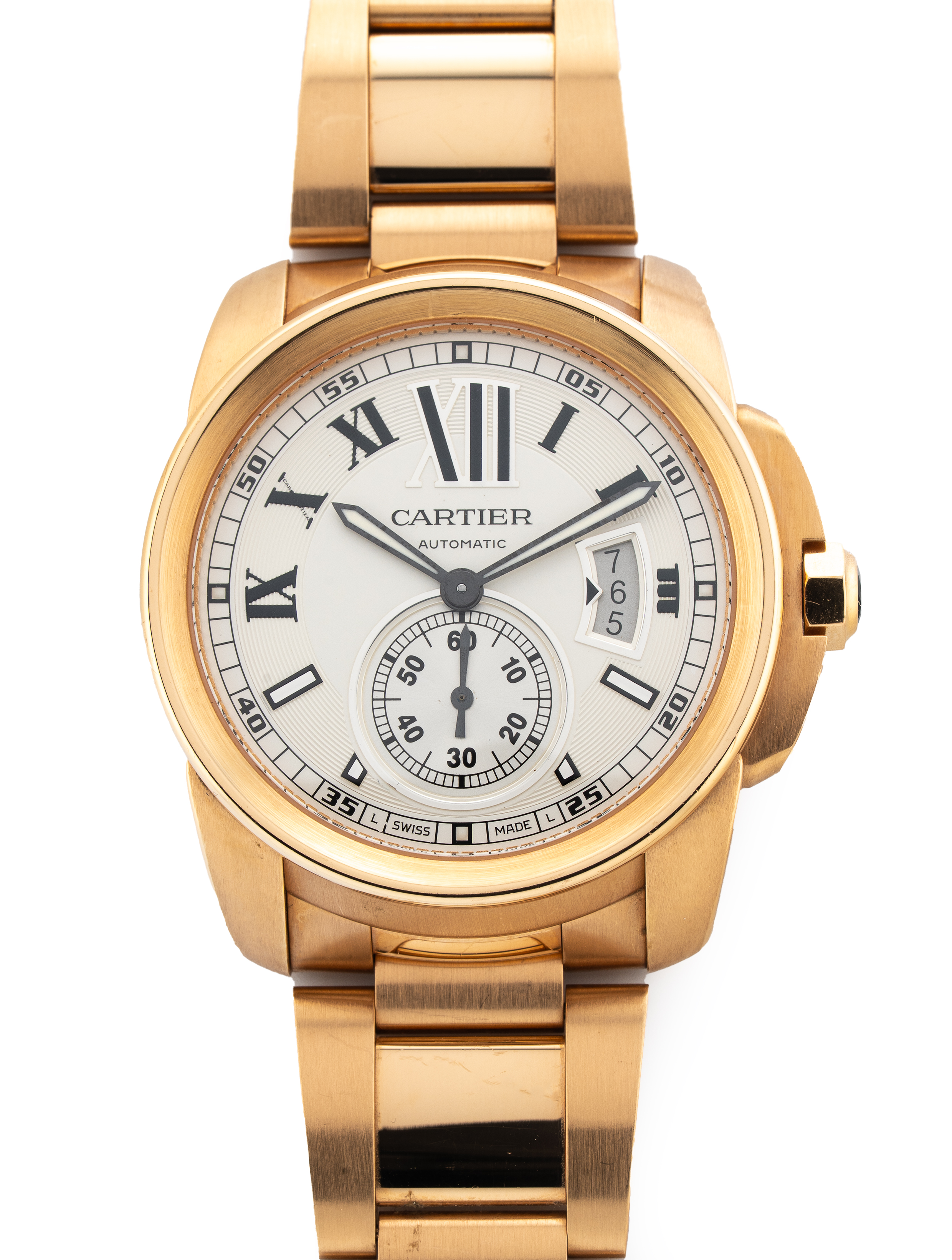 Cartier Calibre de Cartier 18k Rose Gold w Rose Gold Bracelet