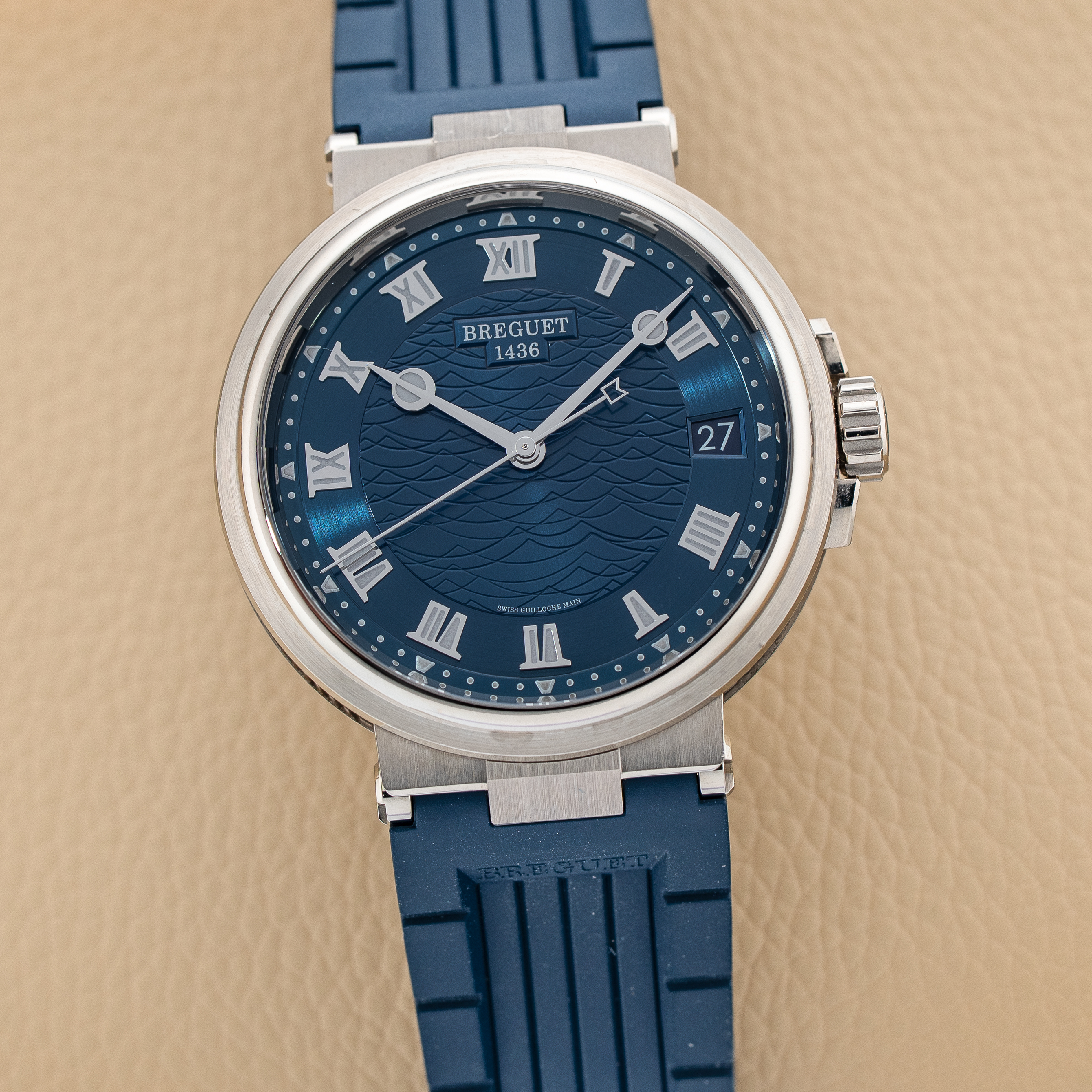 Breguet Marine BLUE 5517 18k White Gold - 100% Complete & As-New