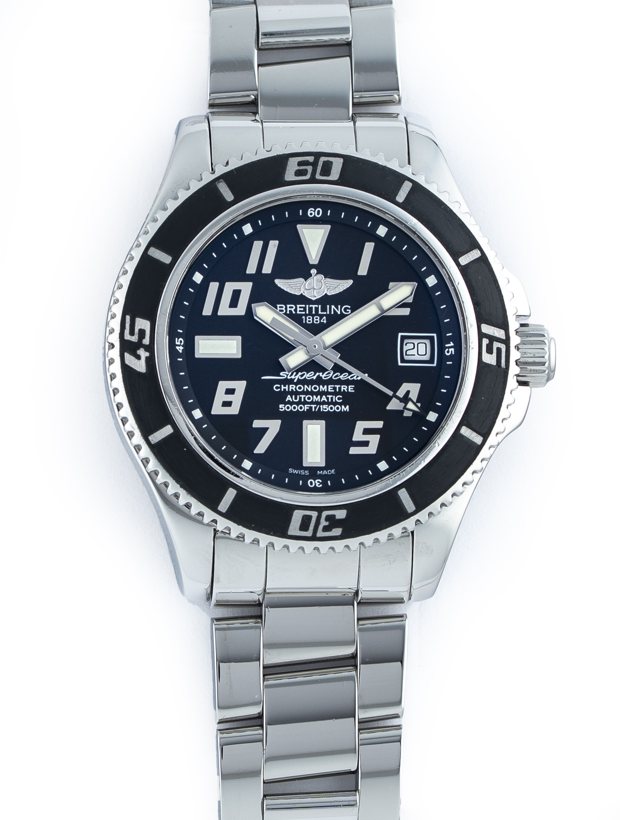 Breitling SuperOcean 1500m Stainless Steel w Black Dial