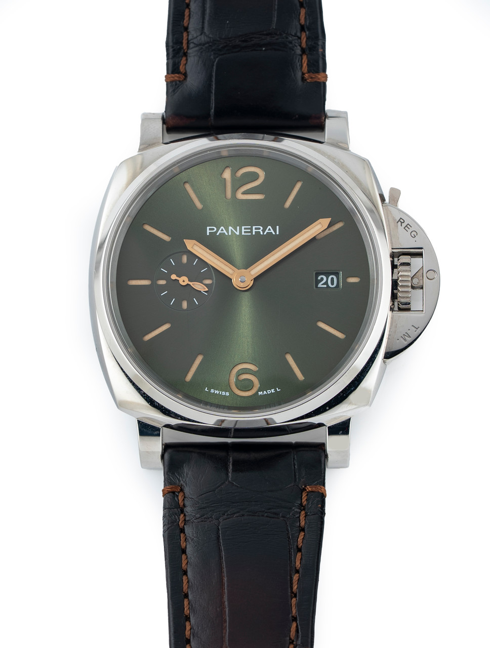 Panerai Luminor Due 3-Days 42 Platinum Green Dial - Brand New