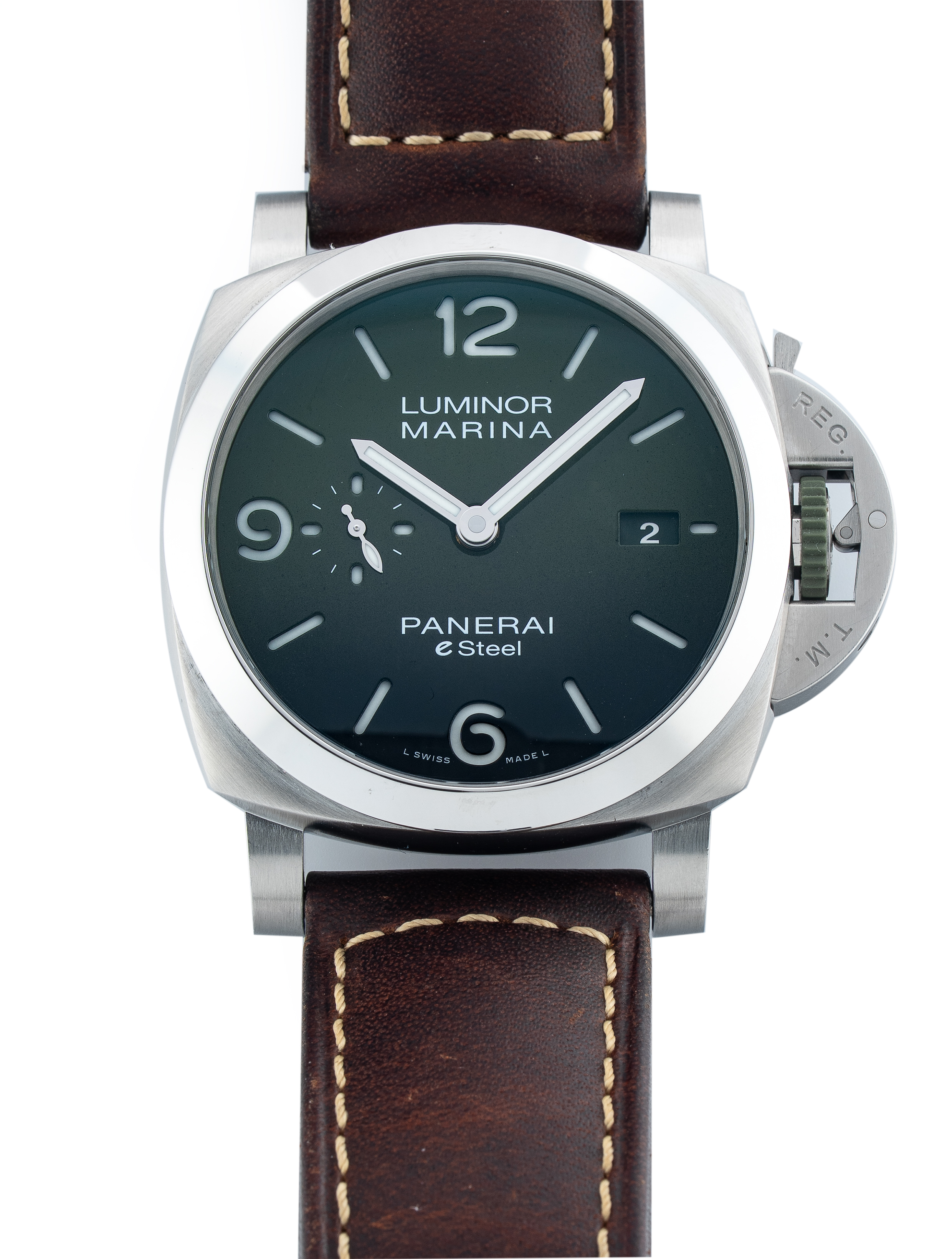 Panerai Luminor Marina Verde Smerelda 44 eSteel PAM1356 - eBoutique Exclusive Green Gradient Dial