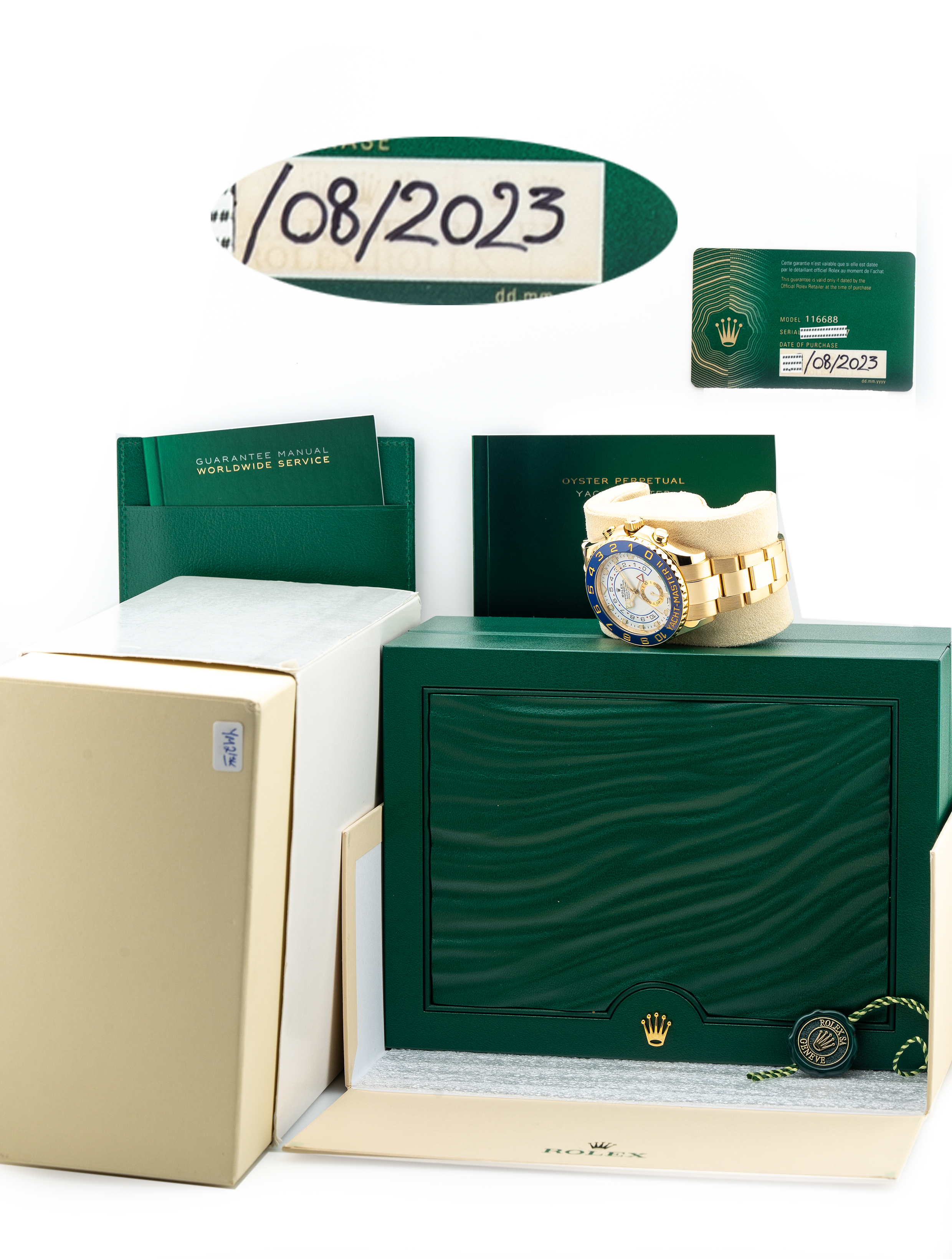 Rolex Yacht-Master II 18k Yellow Gold 116688 - Complete Kit