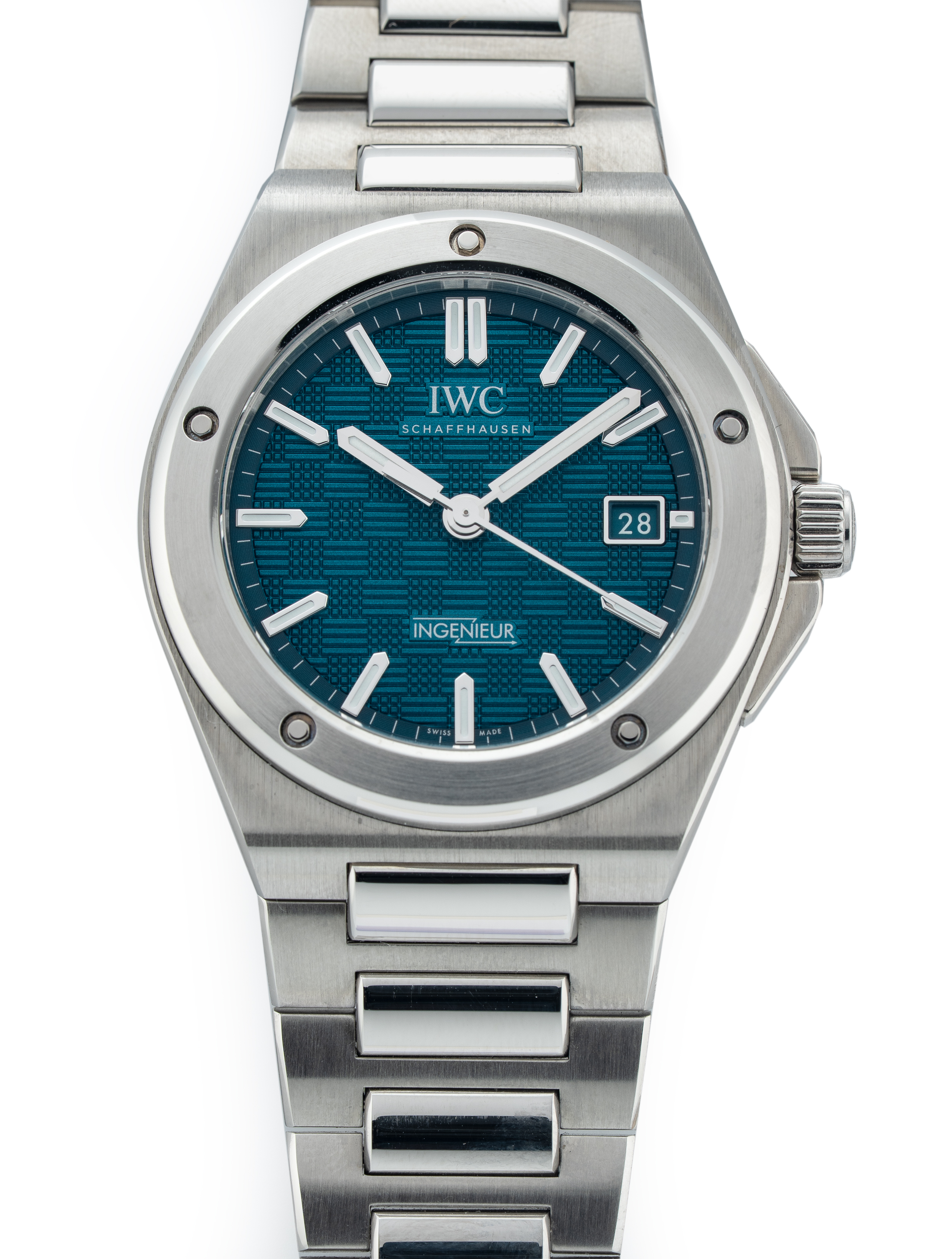 IWC Ingenieur 40mm Stainless Steel IW3289-03 Green F1 Dial  - 100% Complete