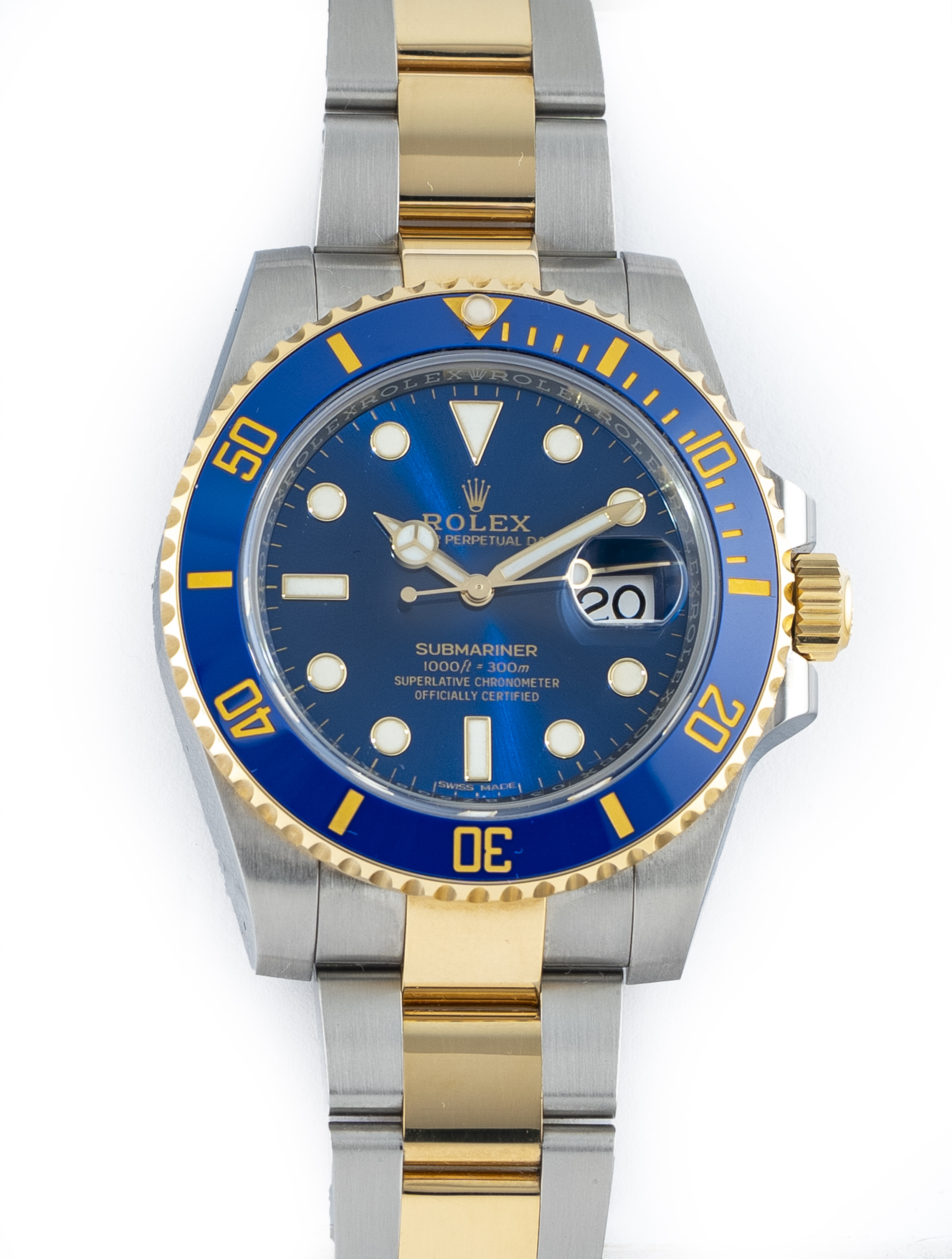 Rolex Submariner 'Bluesy' 40 TuTone Stainless Steel / 18k Yellow Gold Blue Ceramic Bezel & Dial 116613 - 100% Complete